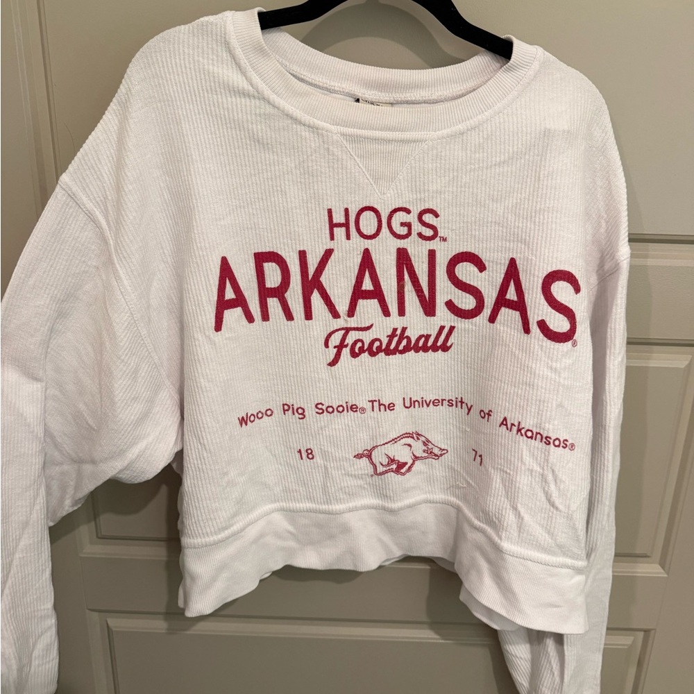 Arkansas Football White Sweatshirt